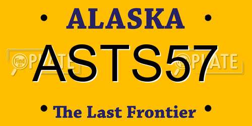 ASTS57 Alaska License Plate