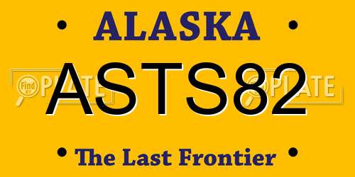 ASTS82 Alaska License Plate