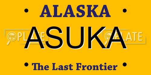 ASUKA Alaska License Plate