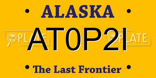 AT0P2I Alaska License Plate