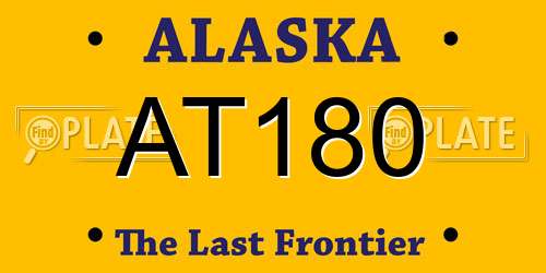 AT180 Alaska License Plate