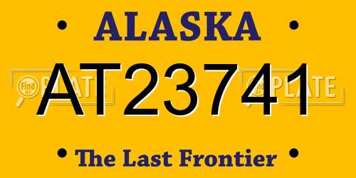 AT23741 Alaska License Plate