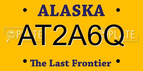 AT2A6Q Alaska License Plate