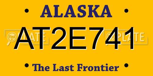 AT2E741 Alaska License Plate