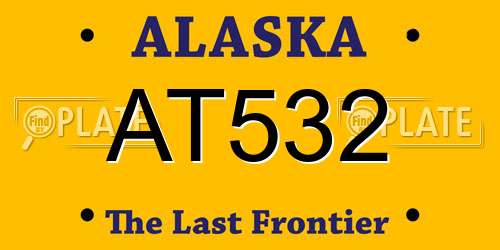 AT532 Alaska License Plate
