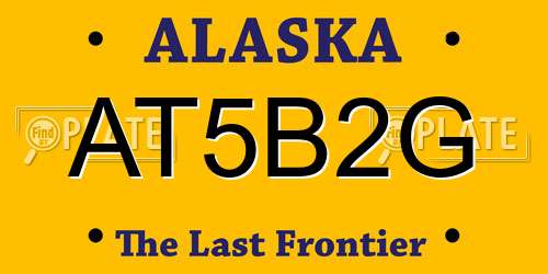 AT5B2G Alaska License Plate