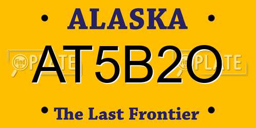 AT5B2O Alaska License Plate