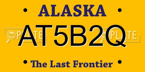 AT5B2Q Alaska License Plate