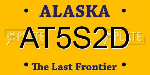AT5S2D Alaska License Plate