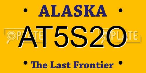 AT5S2O Alaska License Plate