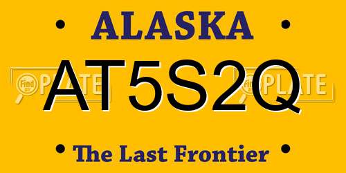 AT5S2Q Alaska License Plate