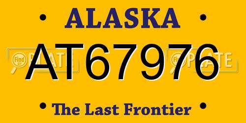 AT67976 Alaska License Plate