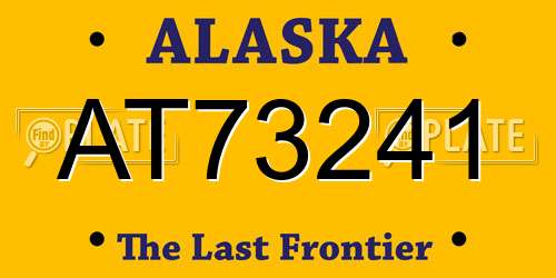 AT73241 Alaska License Plate