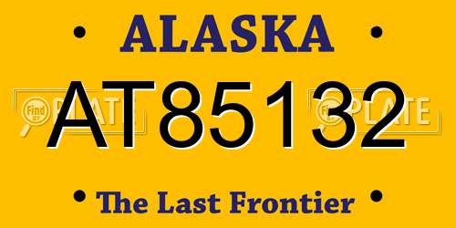 AT85132 Alaska License Plate