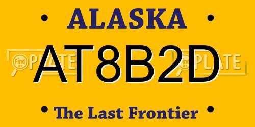 AT8B2D Alaska License Plate