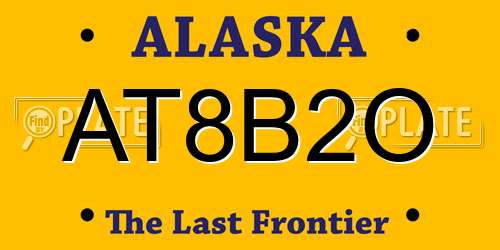 AT8B2O Alaska License Plate