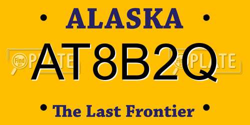 AT8B2Q Alaska License Plate