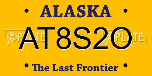 AT8S2O Alaska License Plate