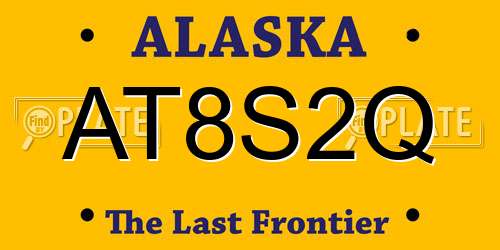 AT8S2Q Alaska License Plate