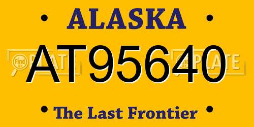 AT95640 Alaska License Plate