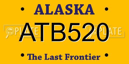 ATB520 Alaska License Plate