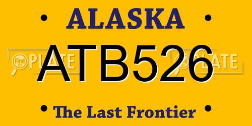 ATB526 Alaska License Plate