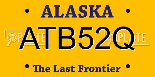 ATB52Q Alaska License Plate