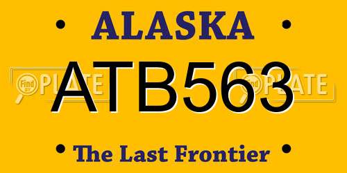 ATB563 Alaska License Plate