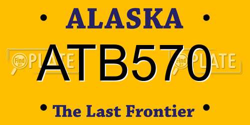 ATB570 Alaska License Plate