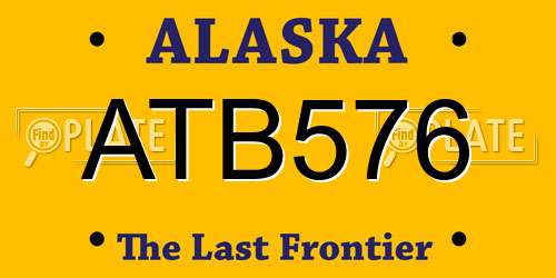 ATB576 Alaska License Plate