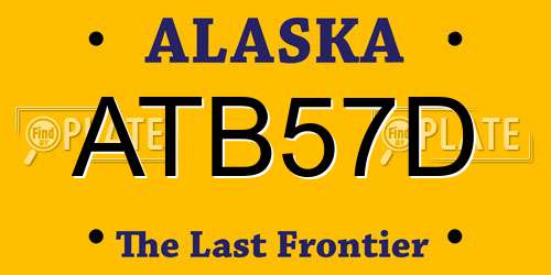ATB57D Alaska License Plate