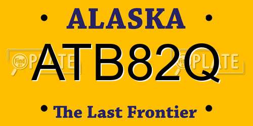 ATB82Q Alaska License Plate