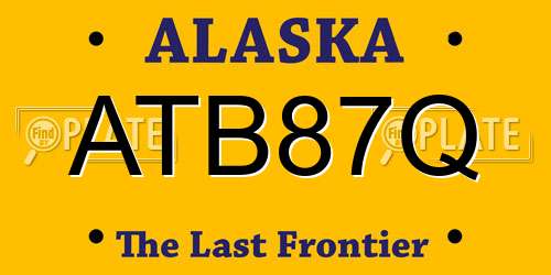 ATB87Q Alaska License Plate