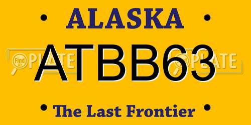 ATBB63 Alaska License Plate