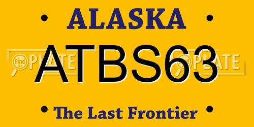 ATBS63 Alaska License Plate