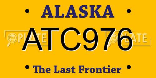 ATC976 Alaska License Plate