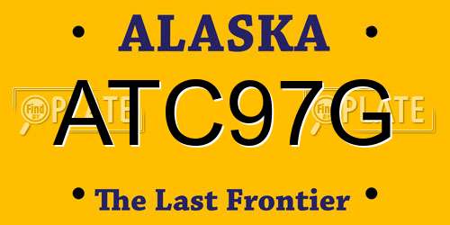 ATC97G Alaska License Plate