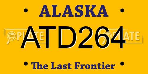 ATD264 Alaska License Plate