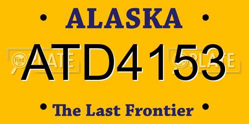 ATD4153 Alaska License Plate