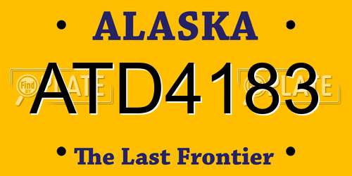 ATD4183 Alaska License Plate