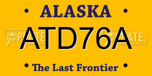 ATD76A Alaska License Plate