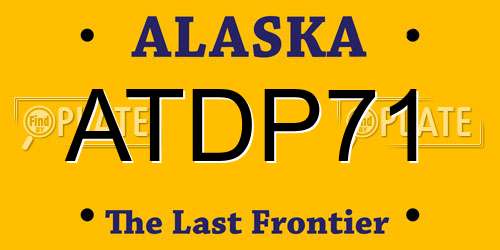 ATDP71 Alaska License Plate