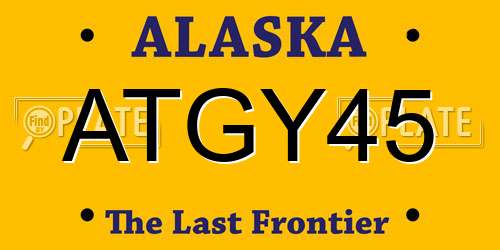 ATGY45 Alaska License Plate