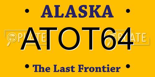 ATOT64 Alaska License Plate