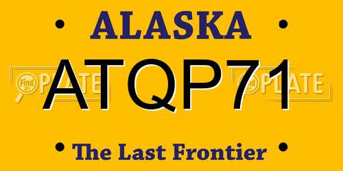 ATQP71 Alaska License Plate