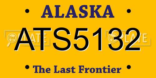 ATS5132 Alaska License Plate