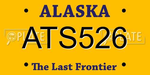 ATS526 Alaska License Plate