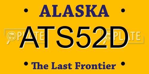 ATS52D Alaska License Plate