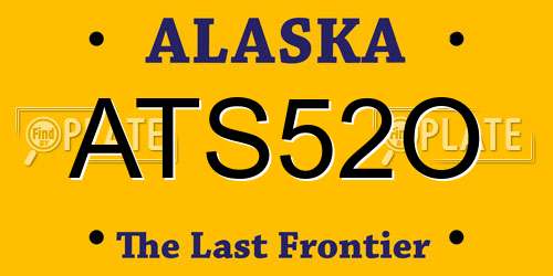ATS52O Alaska License Plate