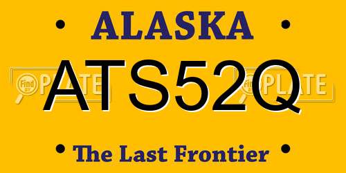 ATS52Q Alaska License Plate